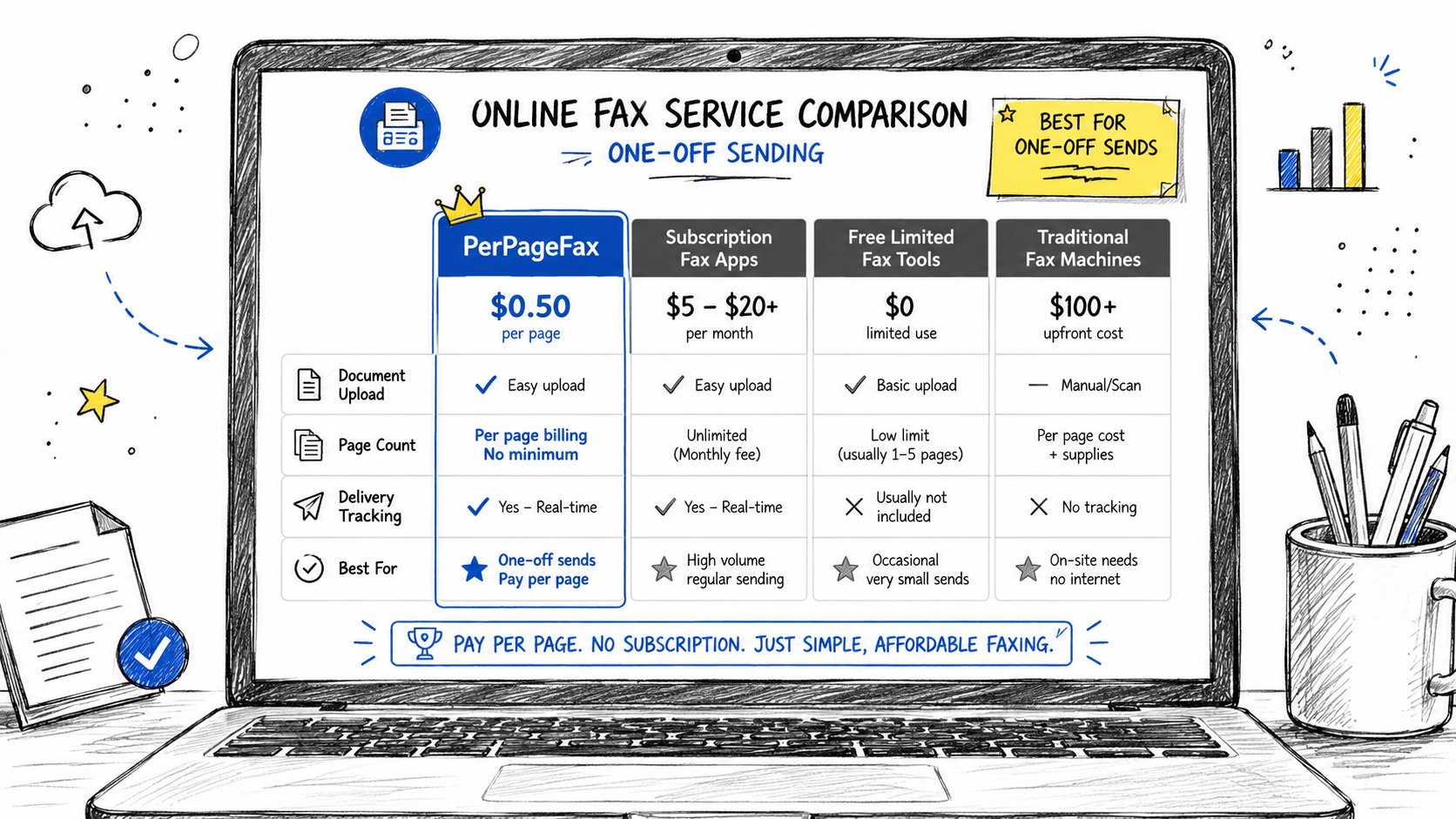 Comparing online fax services